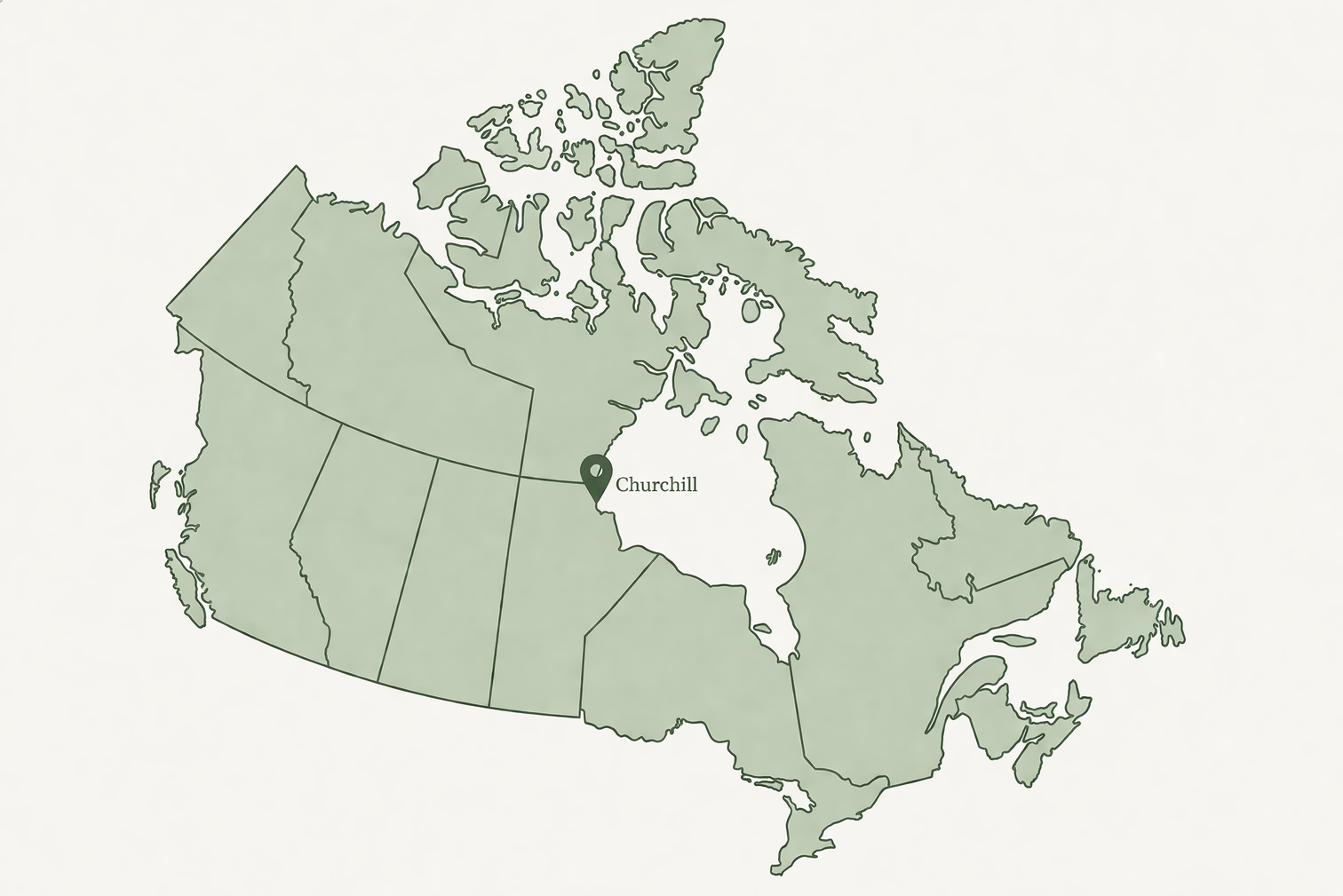 Map of Churchill, Manitoba